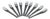 Forks by Ambrogio Pozzi, 1970s, Set of 9 For Sale