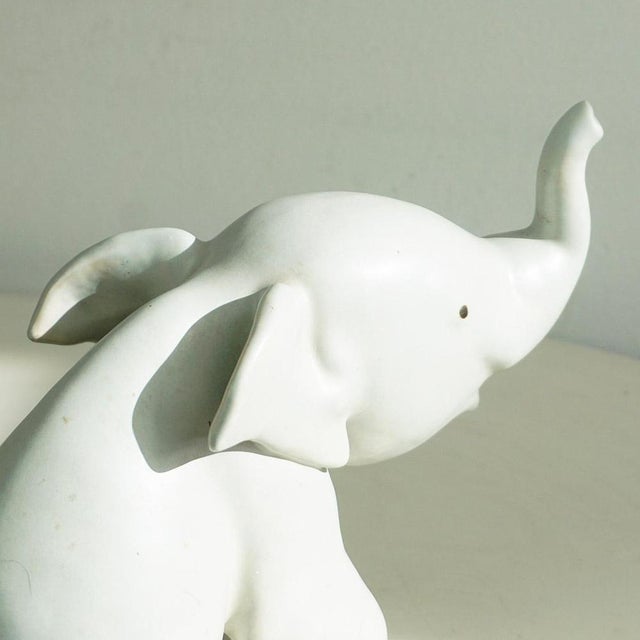 Gray Mid-Century Austrian Ceramic Elephant from Wienerberger, 1950s For Sale - Image 8 of 12