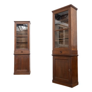 Oak Pharmacy Display Cabinets, 1890, Set of 2 For Sale