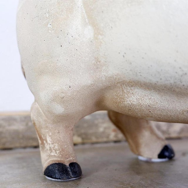 Mid-Century Iron Piggy Bank Sculpture For Sale - Image 10 of 12