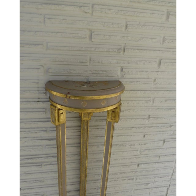 Gold Narrow Demilune Table and Sconce For Sale - Image 8 of 9