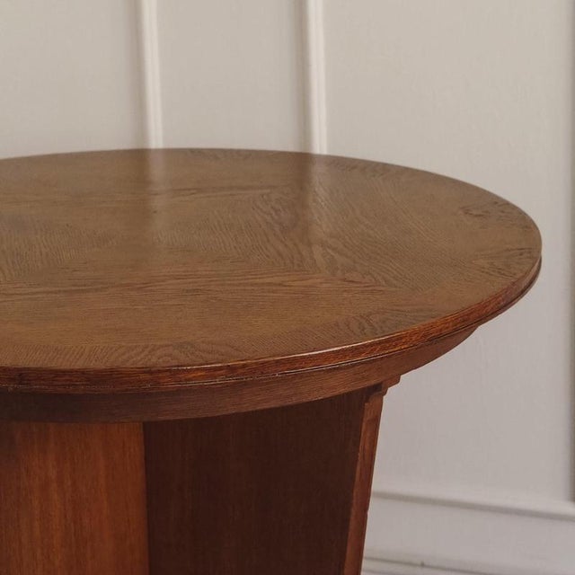 1940s Vintage Round Coffee Table in Teak, 1940 For Sale - Image 5 of 7