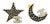 Chanel Super Rare Star Moon Black Crystal CC Small Piercing Earrings ,2 Pieces For Sale