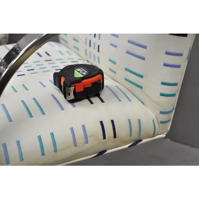 Vintage Mid Century Modern Brno Style Chrome Cantilever Arm Chairs after Milo Baughman - a Pair For Sale - Image 10 of 15