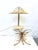 Mushroom Table Lamp in Glass, Travertine, and Brass, 1970s For Sale - Image 16 of 17