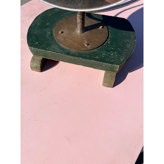 Rustic Vintage 1950s Circular Vanity Mirror For Sale - Image 3 of 6