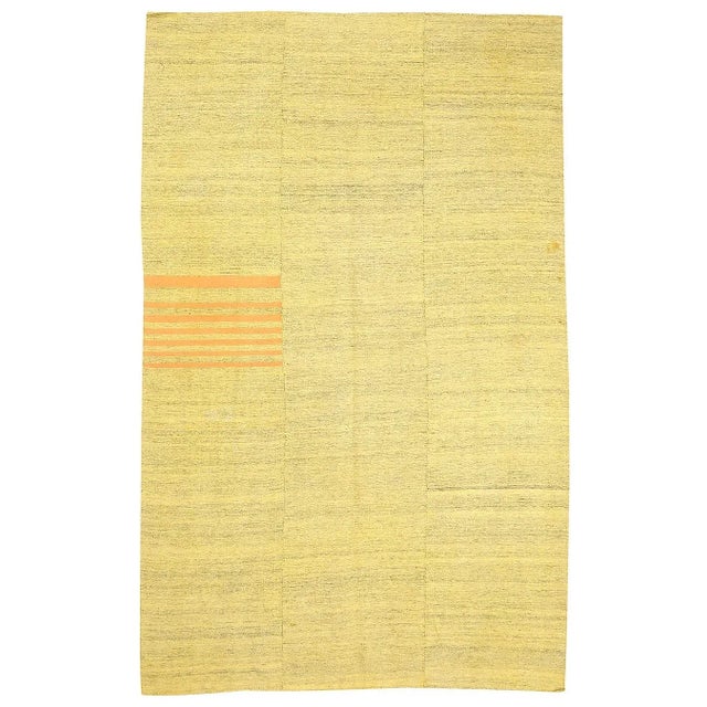 Textile Vintage Yellow Kilim Rug For Sale - Image 7 of 7