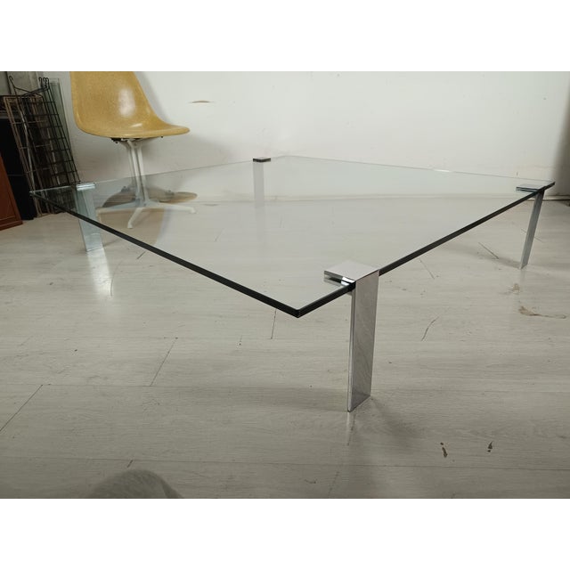 1970s Large Vintage Table Basse Chrome from Roche Bobois, 1970s For Sale - Image 5 of 15