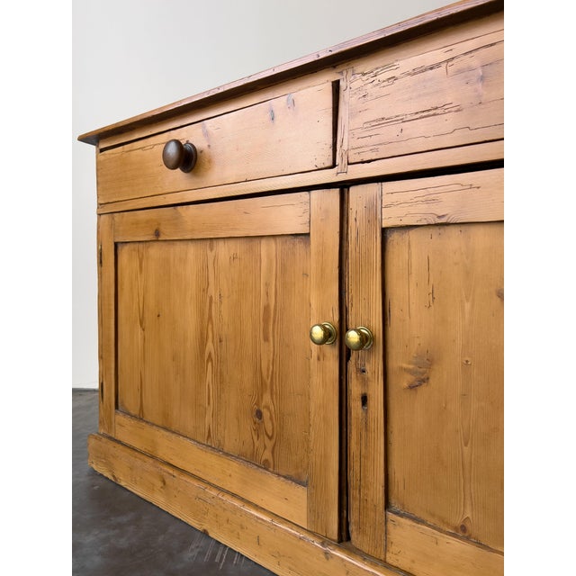 Antique 19th Century English Pine Sideboard For Sale - Image 4 of 10