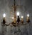 Antique Art Nouveau Gilded Metal and Murano Glass Drop Chandelier, 1920s For Sale - Image 12 of 14
