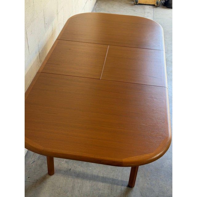 Extendable Teak Dining Room Table Kitchen Furniture Denmark Mid-Century Modern 1970s For Sale - Image 4 of 11