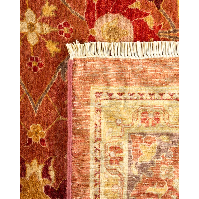 2000 - 2009 Mogul, One-of-a-Kind Hand-Knotted Area Rug - Pink, 8' 1" x 10' 3" For Sale - Image 5 of 8