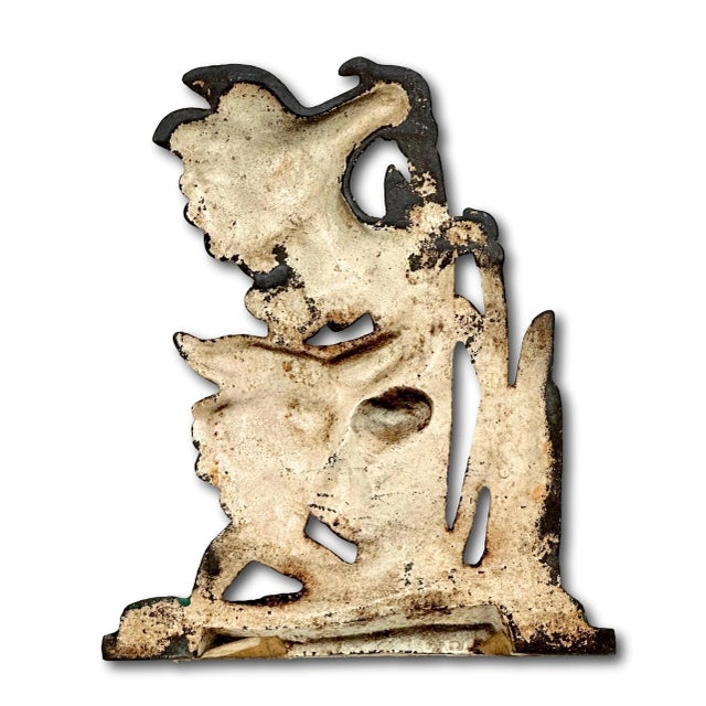 Vintage 1930s Hubley Manufacturing Co. Model #453 Cast Iron "Jonquils" Flower Doorstop With Nice Colors For Sale - Image 10 of 12