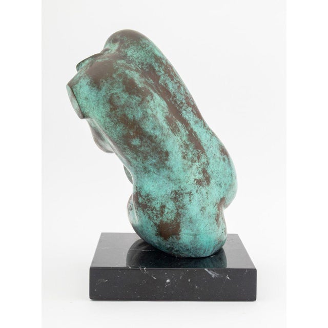 Bronson Nude Torso Verdigris Patinated Bronze For Sale - Image 4 of 8
