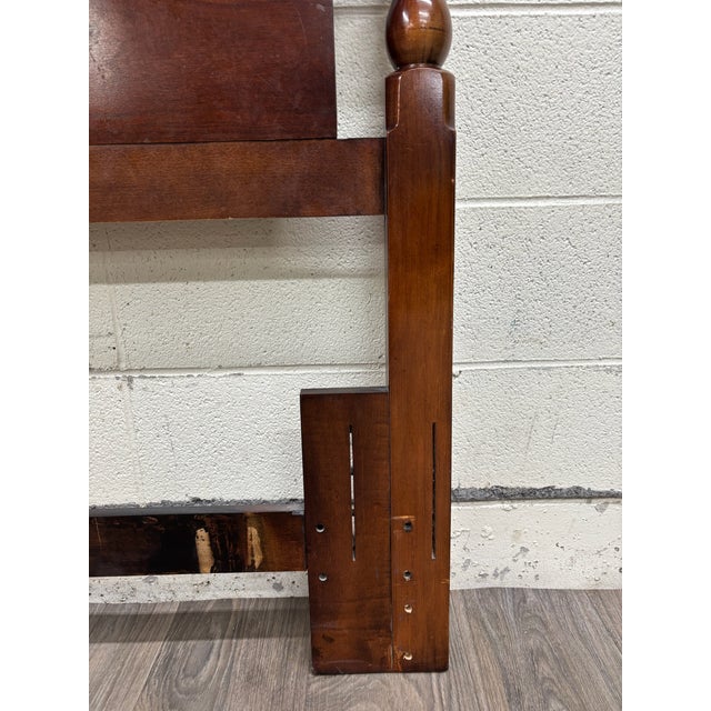 Brown Vintage Queen or Full Size Convertible Chippendale Style Poster Headboard For Sale - Image 8 of 12