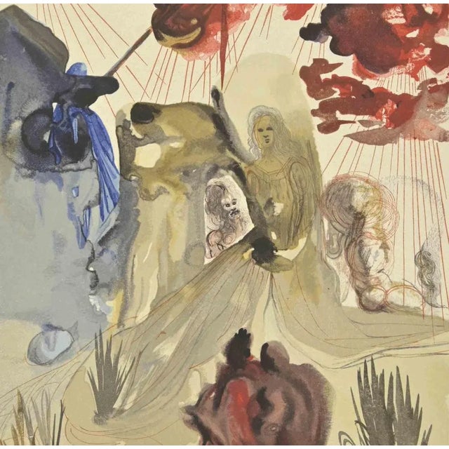 Modern Salvador Dali, The Divine Wood, Woodcut, 1963 For Sale - Image 3 of 4