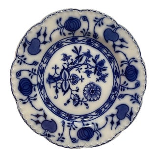 Antique Flow Blue Luncheon Plate- Johnson Brothers England- Holland Pattern Circa 1900-1915 For Sale