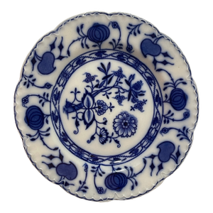 Antique Flow Blue Luncheon Plate- Johnson Brothers England- Holland Pattern Circa 1900-1915