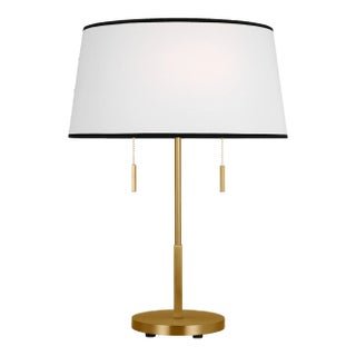 Kate Spade New York by Visual Comfort Studio Ellison 2-Light Medium Desk Lamp in Burnished Brass For Sale