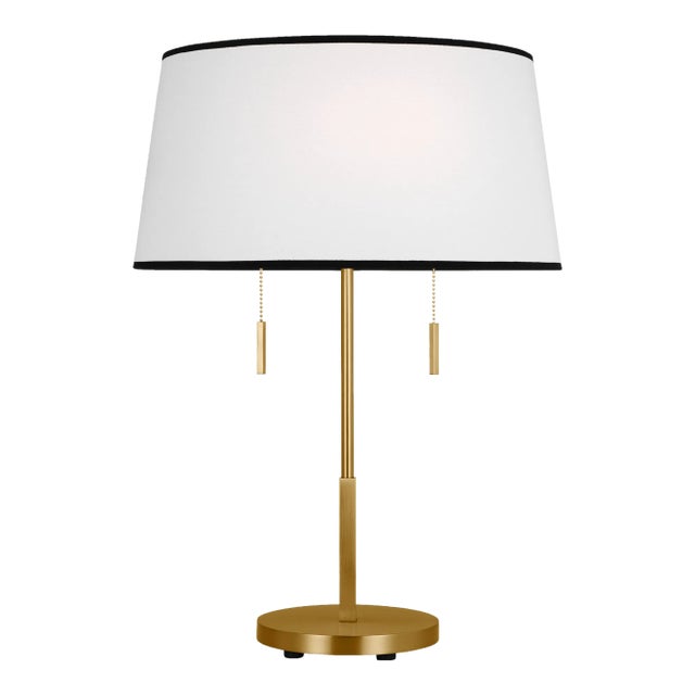 Kate Spade New York by Visual Comfort Studio Ellison 2-Light Medium Desk Lamp in Burnished Brass For Sale