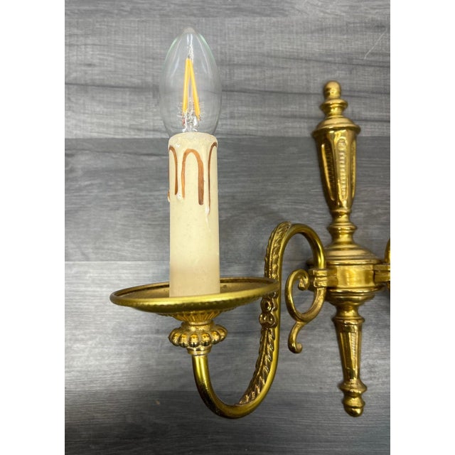 Vintage Wall Lamp in Brass For Sale - Image 4 of 11