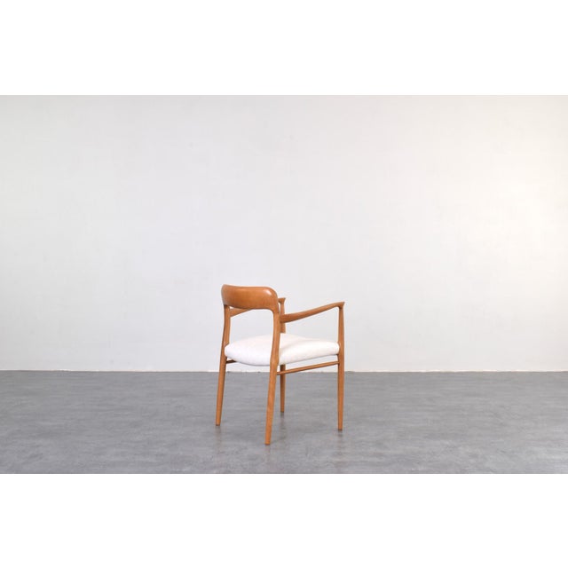 1950s Mid-Century Modern Danish Model 56 Armchair by Niels O. Møller for J. L. Møllers, 1950s For Sale - Image 5 of 13
