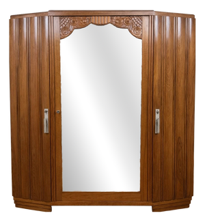 Art Deco Walnut Wardrobe, 1930s