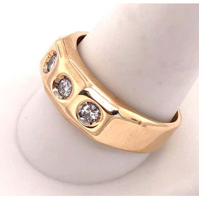 14Kt Three Diamond Yellow Gold Ring One 1/2 Ct Total Diamond Weight Size 11.5 6.0 grams total weight