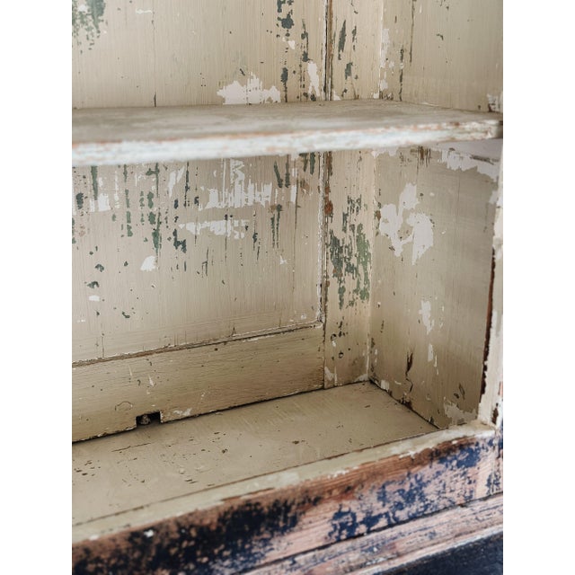 Rustic European Antique Black Painted French Hutch For Sale - Image 3 of 14