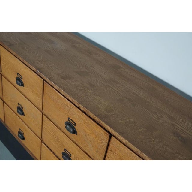 Brown Large Vintage Dutch Oak Shop Cabinet, 1950s For Sale - Image 8 of 18