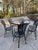 1950s Francois Carre Petite Fan Back Garden Chairs - Group of 6, Attributed For Sale - Image 12 of 12