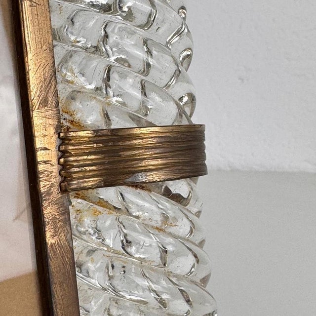 Murano Glass and Brass Photo Frame by Ercole Barovier for Barovier & Toso, 1940s For Sale - Image 13 of 18
