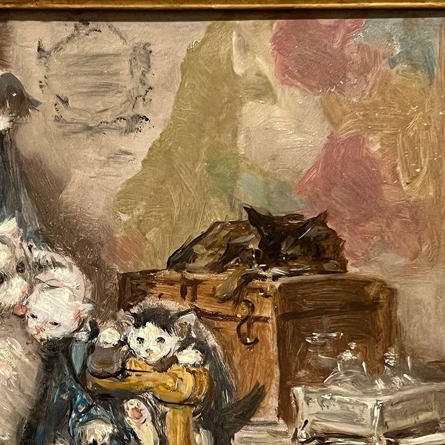 Henriette Ronner-Knip Oil on Board Painting, Kittens at Play For Sale - Image 11 of 16
