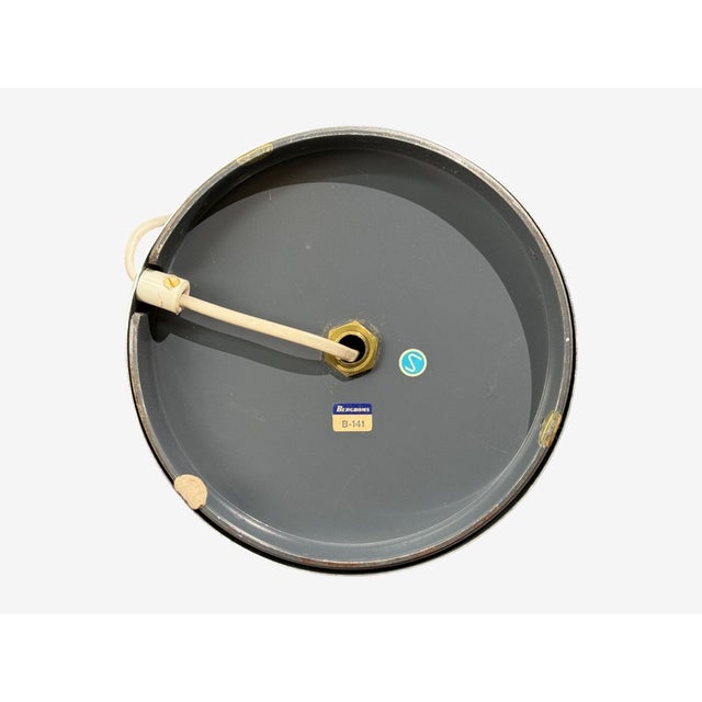 1960s Bergboms, Table Lamps, Leather, Nickel Plated, Sweden - a Pair For Sale - Image 9 of 9