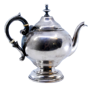 Silver Teapot with Knob Lid and Duckbill
