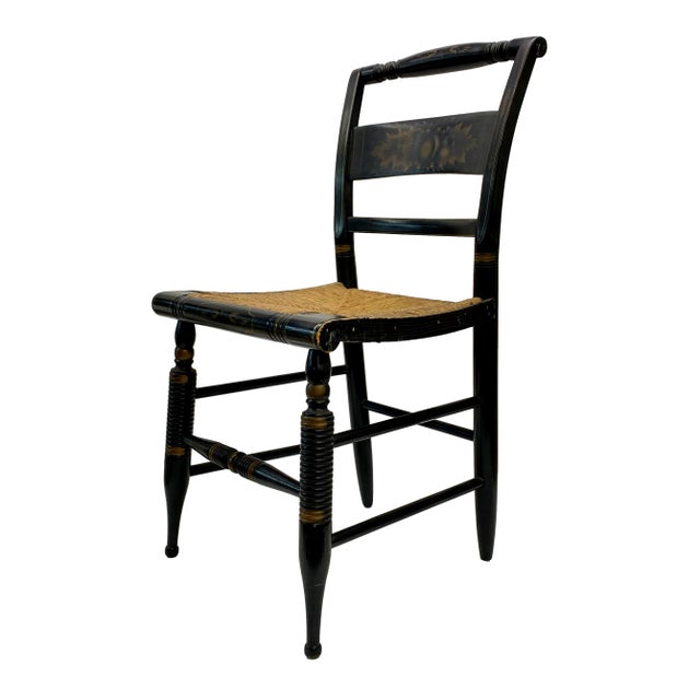 Vintage 19481952 Hitchcock Chairs in Black a Pair Chairish