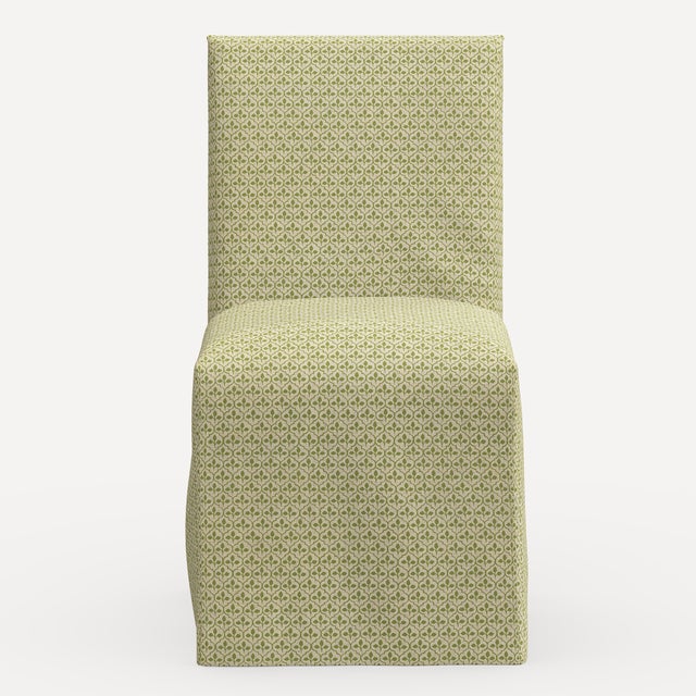 Traditional John Robshaw x Cloth & Company Kay Slipcover Dining Chair in Sadhil Moss For Sale - Image 3 of 6