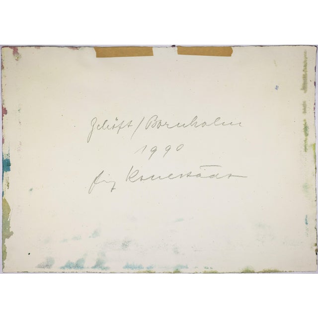 1990s Fritz Kohlstädt, Gehöft auf Bornholm, 1990, Watercolor For Sale - Image 5 of 6