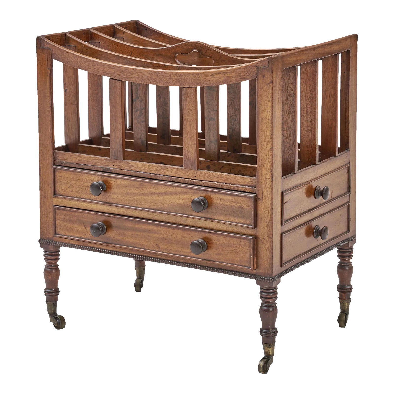 Antique Early 19th Century English Regency Mahogany Library Canterbury ...