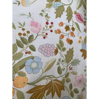 Victoria Hagan Hand Screened Print Fabric - 2 1/4 Yards For Sale