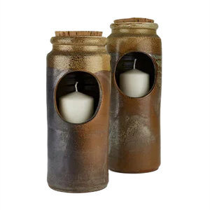 Les Cyclades Candleholders from Roland Zobel, 1960s, Set of 2