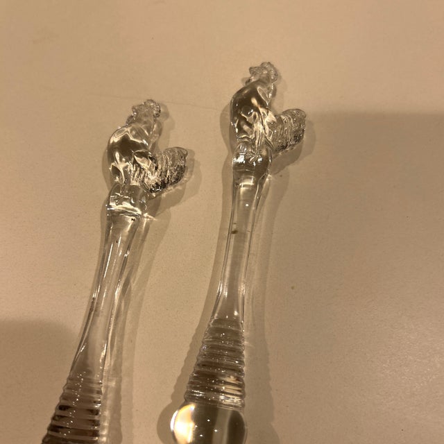 Pair of vintage cocktail muddlers from Cambridge Glass Co., originally produced in the United States around the 1930s...