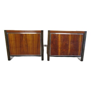 Modernist Style Three Drawer Nightstands by Dillingham, 1972, a Pair For Sale