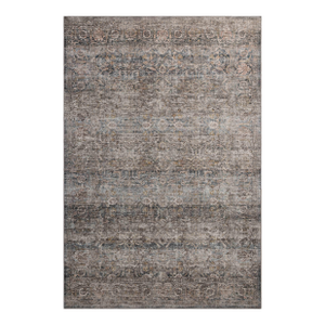 Amber Lewis x Loloi Josie Dove / Gold 2'-0" x 5'-0" Machine Washable Accent Rug