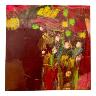 "Mountains and Flowers" Contemporary Original Abstract Expressionist Painting For Sale