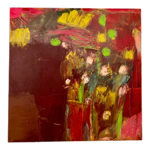 "Mountains and Flowers" Contemporary Original Abstract Expressionist Painting