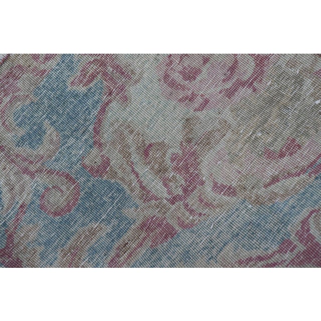 Sky Blue Antique Persian Tabriz Rug With Elegant Floral Motifs and Soft Pastel Tones For Sale - Image 8 of 8