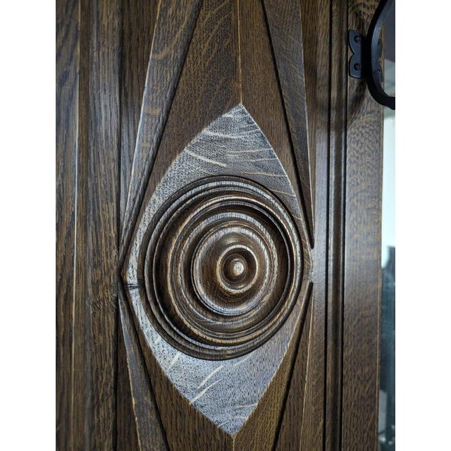 Oak Coat Rack in the style of Dudouyt For Sale - Image 5 of 9