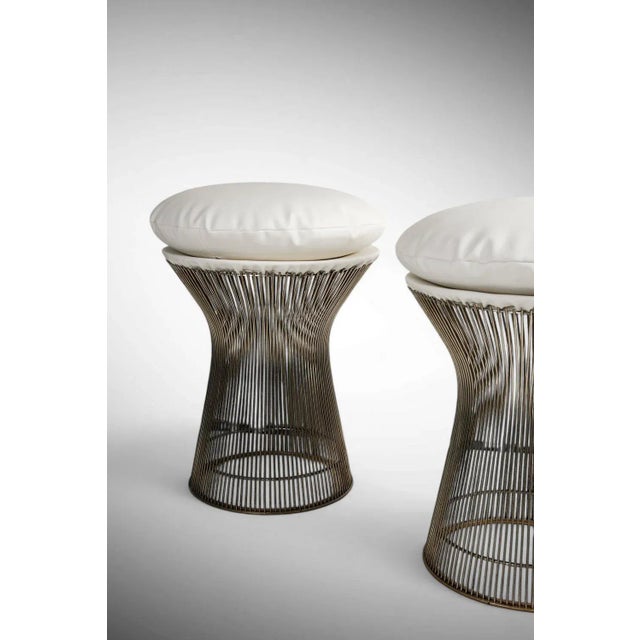 Mid-Century Modern Stools by Warren Platner for Knoll, 1960s, Set of 2 For Sale - Image 3 of 5