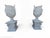 Spectacular pair of monumental garden urns inspired by the forms of ancient Greek vases. Crafted in cast iron and finished...